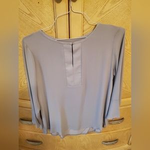 Loft light gray 3 quarter sleeve top. Like new condition size m
